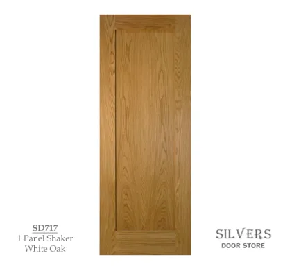 1 Panel Lacquered Shaker Style Door White Oak