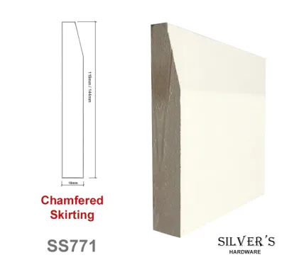 144mm Chamfered Primed MDF Skirting SS771