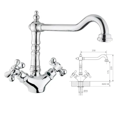 Kansas old style Polished Chrome tap