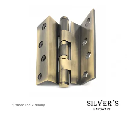 Cranked Ball Bearing Hinge Antique Brass 102mm (4")