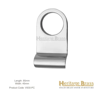 Heritage Brass Rim Cylinder Pull Cover Polished Chrome