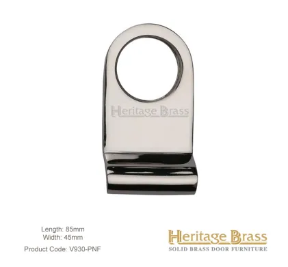 Heritage Brass Rim Cylinder Pull Cover Polished Nickel