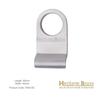 Heritage Brass Rim Cylinder Pull Cover Satin Chrome