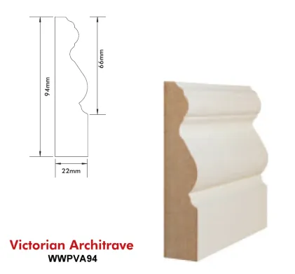 Victorian Primed MDF Architrave 94mm