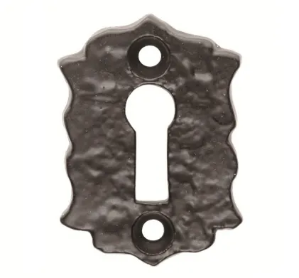 Floral Escutcheon Black Antique