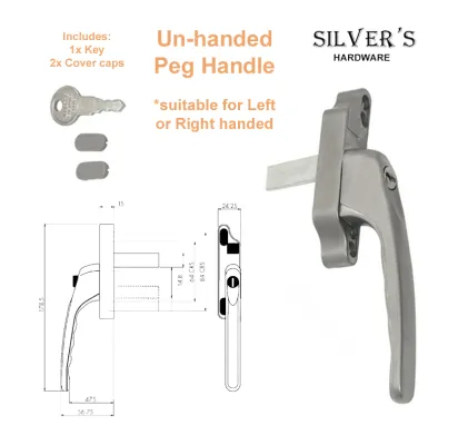 Peg Handle Left & Right Handed Lockable