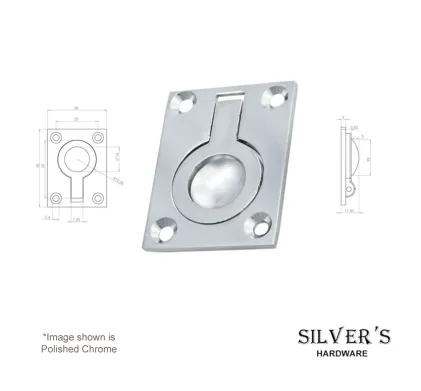 Finger Ring Pull for Pocket Doors  38mm - Polished Chrome