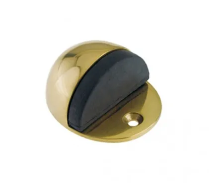 Oval - Floor Mounted Door Stop Brass