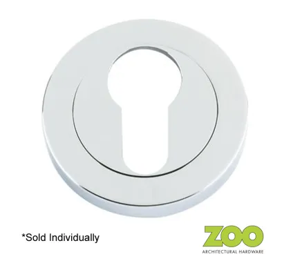 ZPZ Escutcheon Euro Profile - Polished Chrome