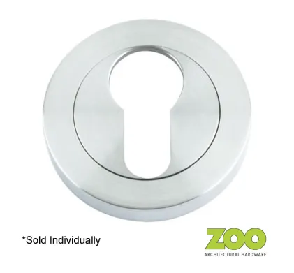 ZPZ Escutcheon Euro Profile - Satin Chrome
