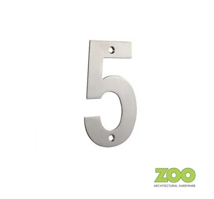 75mm Satin Stainless Steel Numeral (3")