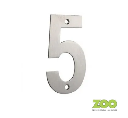102mm Satin Stainless Steel Numeral (4")