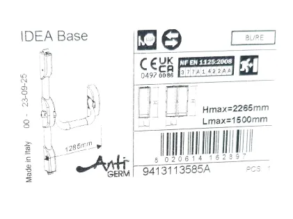 Iseo Vertical Panic Bar Kit, Red Bar.