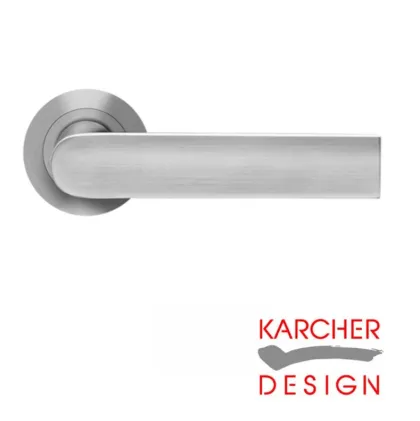 London Lever on Round Rose Door Handles - Karcher SSS