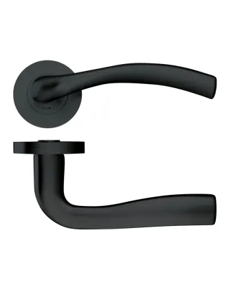 Siena Lever on Rose Door Handles Zoo Hardware - OMB