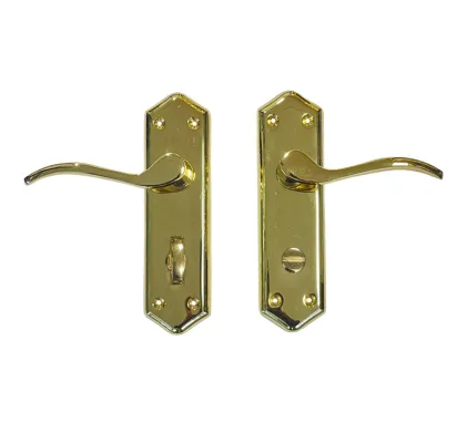 Torino Lever on plate Door Handles Polished Brass - WC