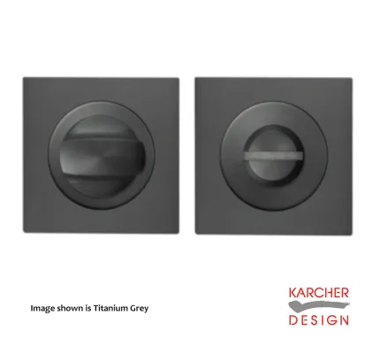 Square Karcher Bathroom Turn & Release Titanium Grey