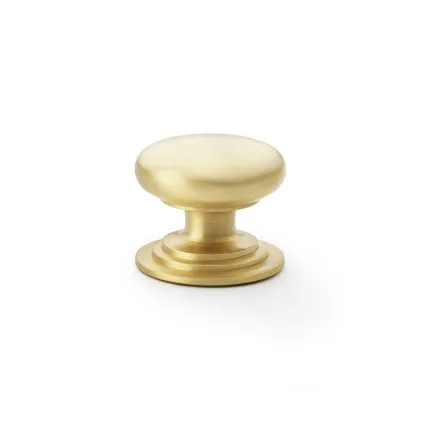 38mm Alexander and Wilks Waltz Cupboard Knob - Satin Brass