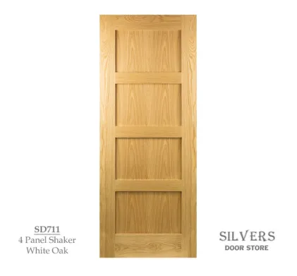 4 Panel Lacquered Shaker Style Door White Oak