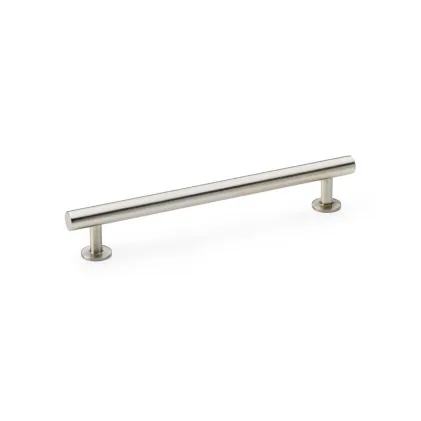 160mm Alexander and Wilks Round T-Bar Cupboard Pull Handle - Satin Nickel