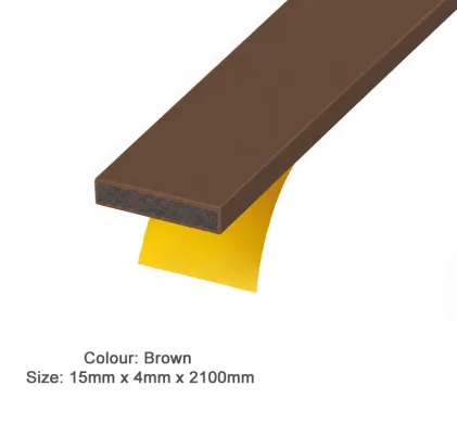 15mm Plain Fire Intumescent Seal Brown