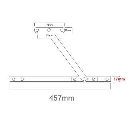 Mila Door/Window Limiting Stay - 457 x 17mm
