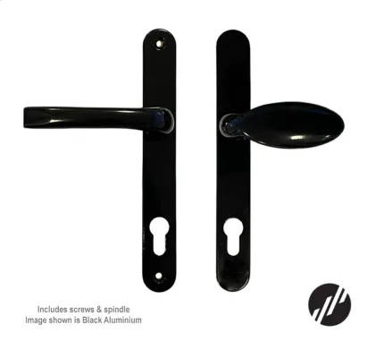 Mila Lever/Pad Aluminium Black Handles 92/92mm PZ