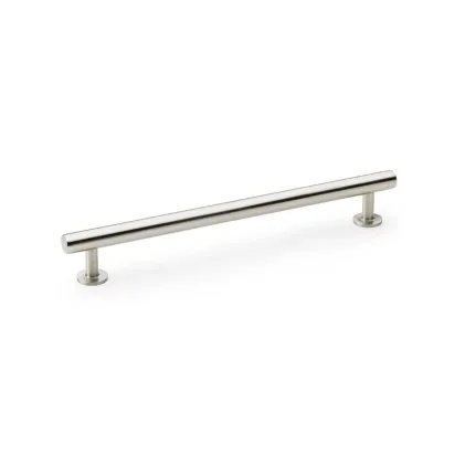 192mm Alexander and Wilks Round T-Bar Cupboard Pull Handle - Satin Nickel