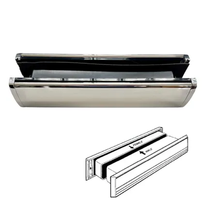 Supa Stainless Letterbox 310 X 76mm Polished Stainless Steel