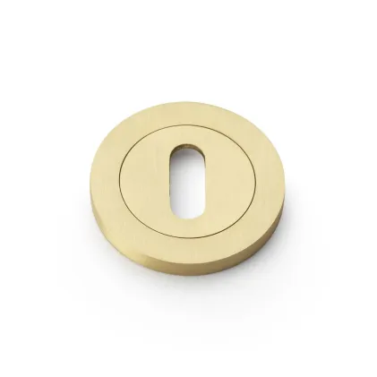 Alexander and Wilks Standard Profile Concealed Fix Escutcheon - Satin Brass