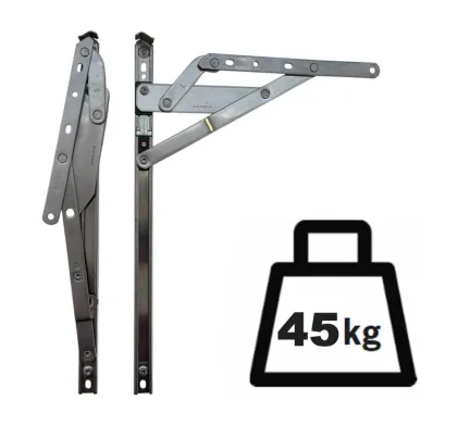 Pair of Atlas Heavy Duty Egress Easy Clean Restricted Hinges - 350mm 45KG