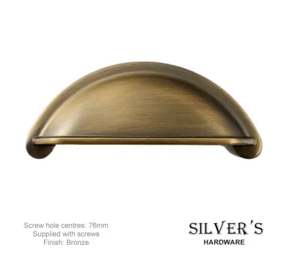 Oxford Cabinet Drawer Pull Bronze 76mm C/C