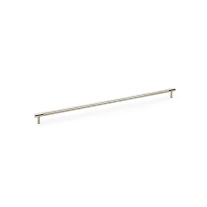 448mm Alexander and Wilks Brunel Knurled T-Bar Cupboard Pull Handle - Satin Nickel