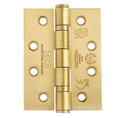 Grade 13 Ball Bearing Hinge PVD Satin Brass - 102mm x 76mm (4 x 3")