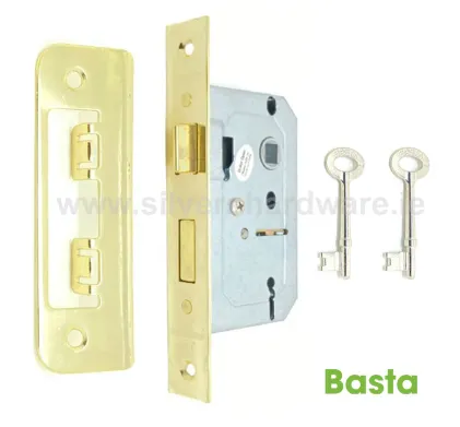Basta 63mm (2 &frac12;") Polished Brass Sashlock