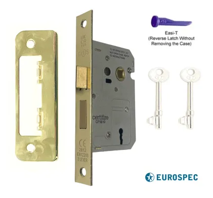 EuroSpec 65mm Electro Brass Sashlock