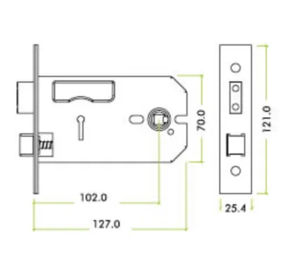 Horizontal SashLock 127mm (5") SSS