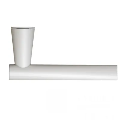 Brooklyn Invisible Lever on Round Rose Door Handles - Karcher - Polaris White
