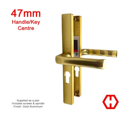 Hoppe London Handles 47mm Centres - Gold Aluminium