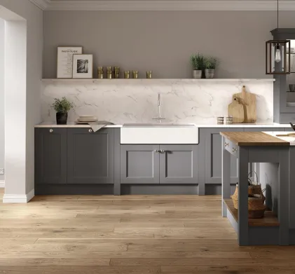 Bastille 5 Piece Legno Dust Grey Beaded Kitchen Door