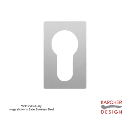 Square Euro Escutcheon to suit Karcher Mini Rose Handles - SSS