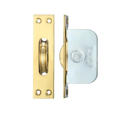 Sash Window Axle Pulley - 127 x 32mm - Polished Brass