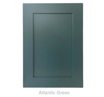 19mm Solid Ash Door/Drawer Front - Painted Atlantic Green