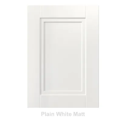 18mm Vinyl Door/Drawer Front - Plain White Matt
