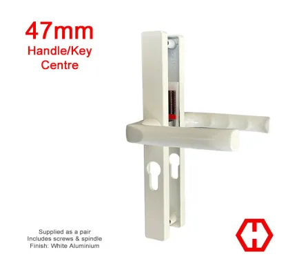Hoppe London Handles 47mm Centres - White Aluminium