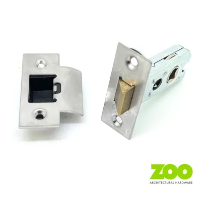 64mm Heavy Duty Tubular Mortice Latch (2 &frac12;") Satin Stainless Steel