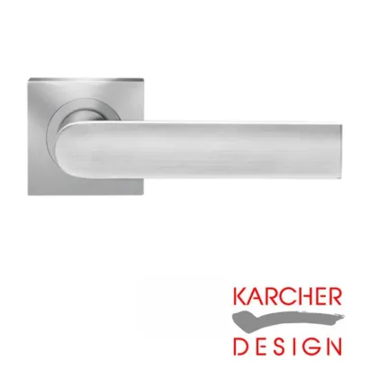 London Lever on Square Rose Door Handles - Karcher SSS
