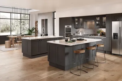 Buckingham / Graphite Ash 5 Piece Stock Door