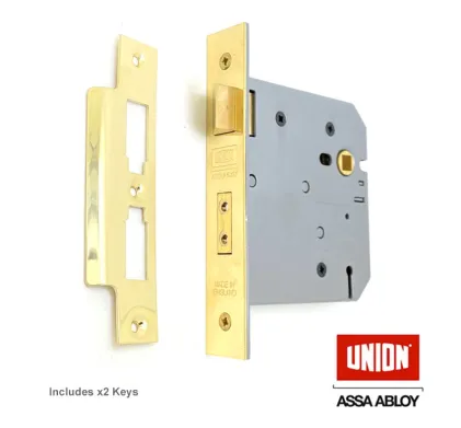 Union 3 Lever Sashlock 103mm (4") - Polished Brass