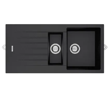 Tivoli black composite 1.5 bowl sink